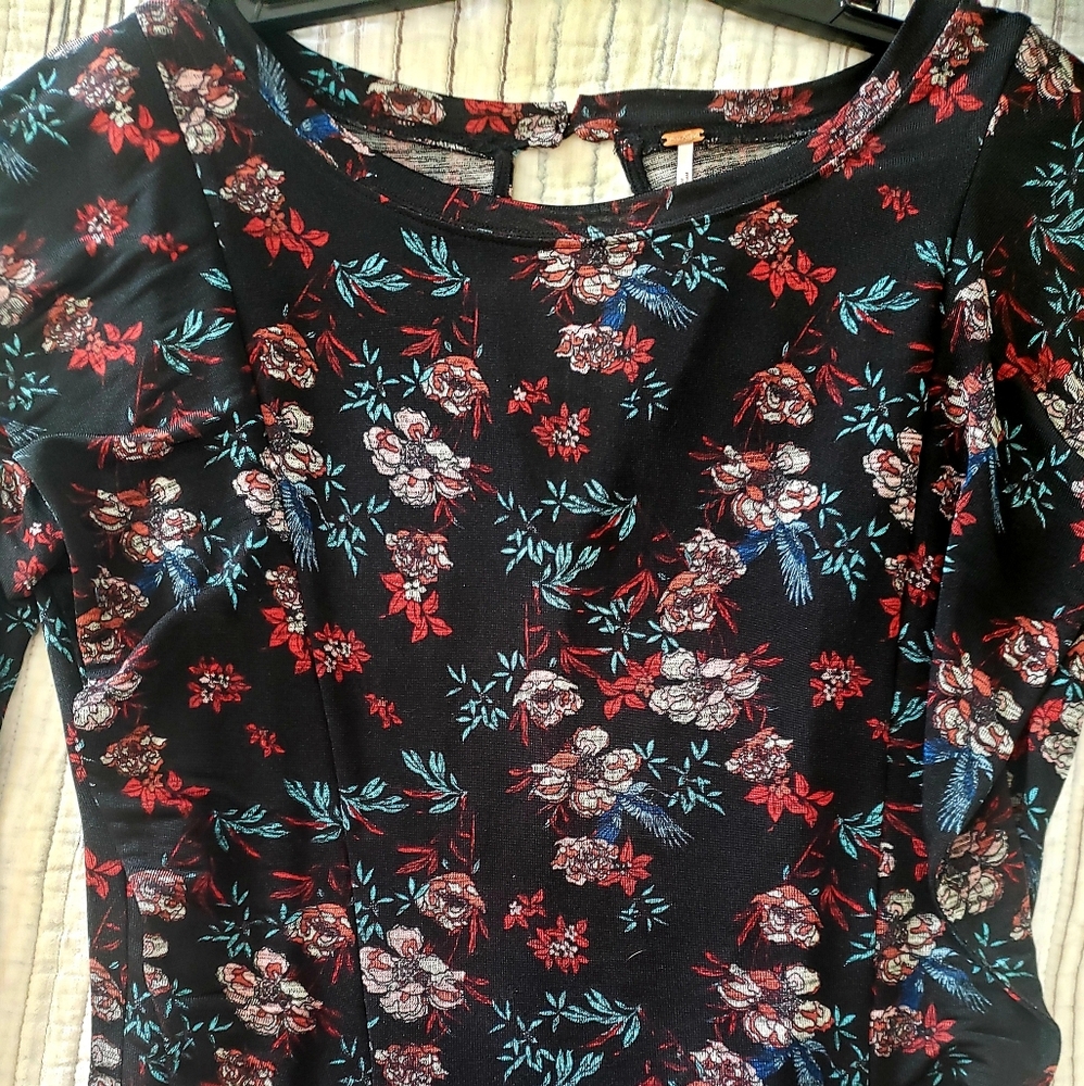 Free People Top, 3/4 Sleeve, Ruffle